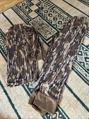 Boys Camo Print Lounge Pants - Brown